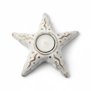 Starfish Tealight Holder - White